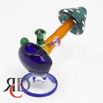 GLASS PIPE MUSHROOM PIPE ON STAND GP1403 1CT